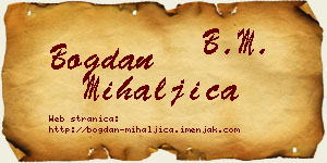 Bogdan Mihaljica vizit kartica